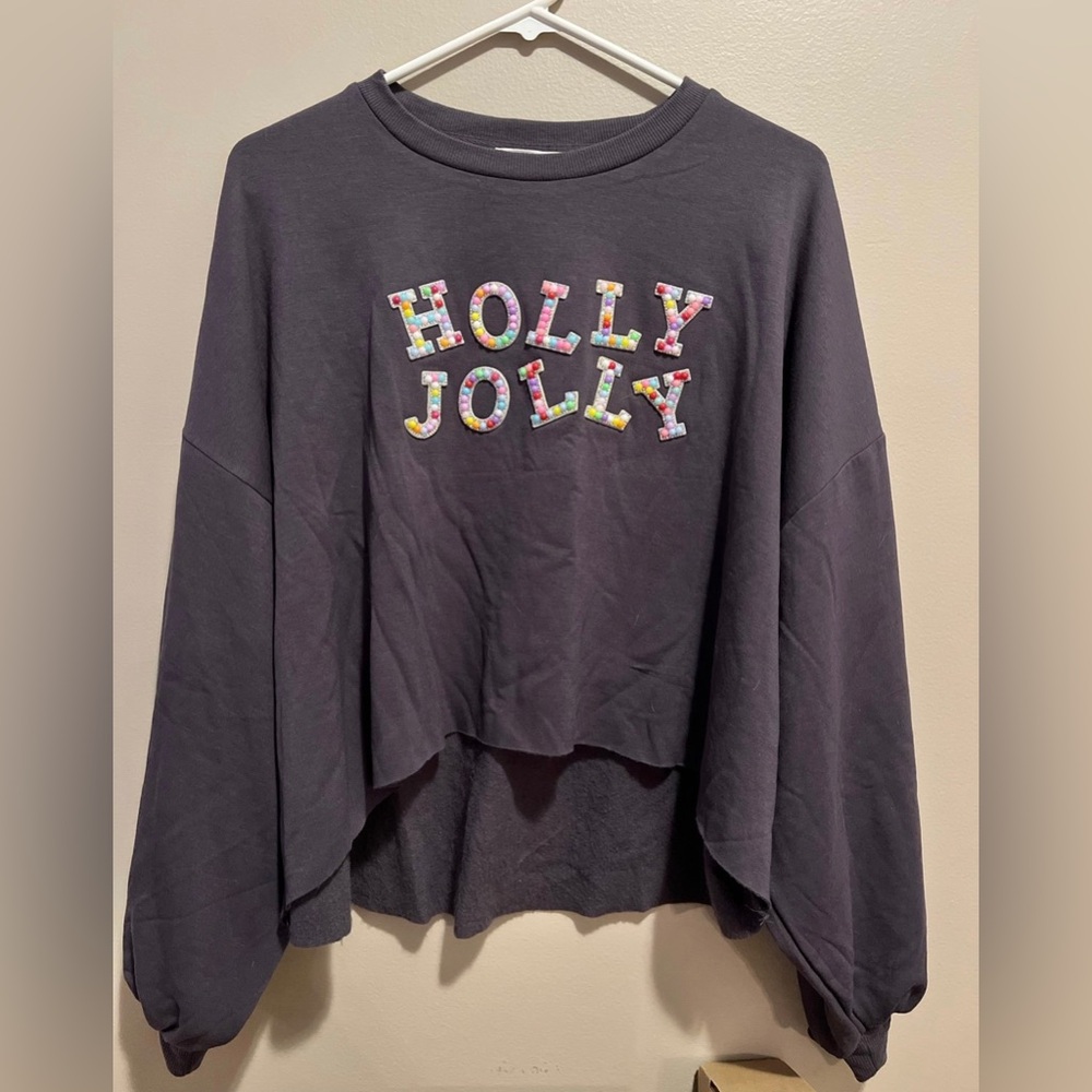 NWT Zenana brand high low style sweatshirt, size large